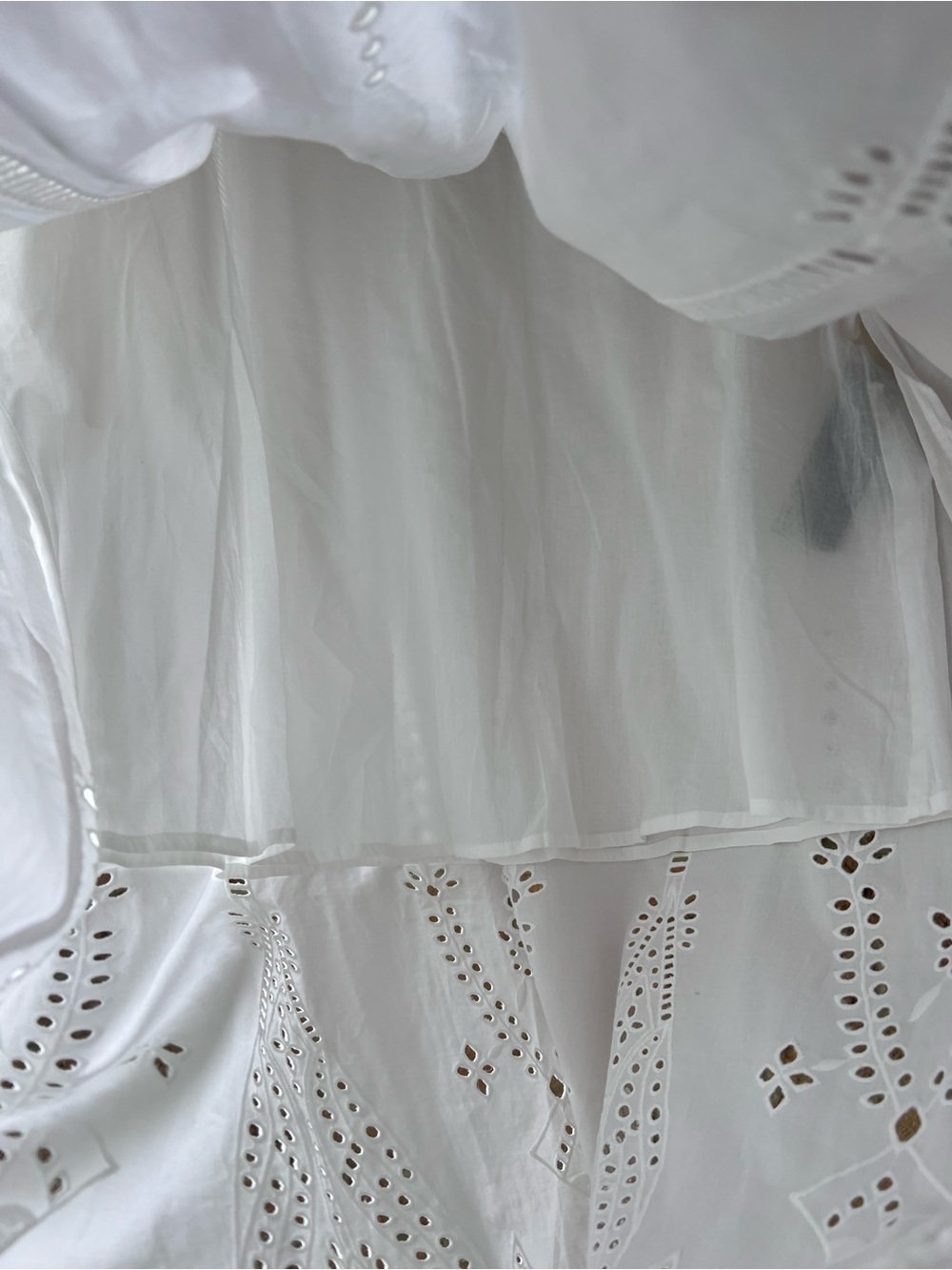 THE KOOPLES White Eyelet Embroidered Cotton Maxi Boho Dress NWT - Picture 13 of 14